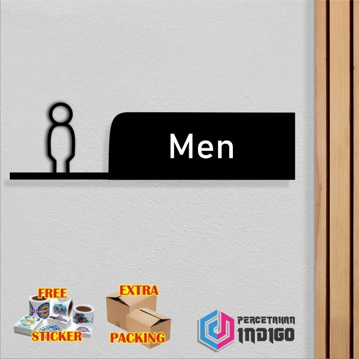 

Grosir Papan tanda akrilik sign board Toilet Men laki laki Keren