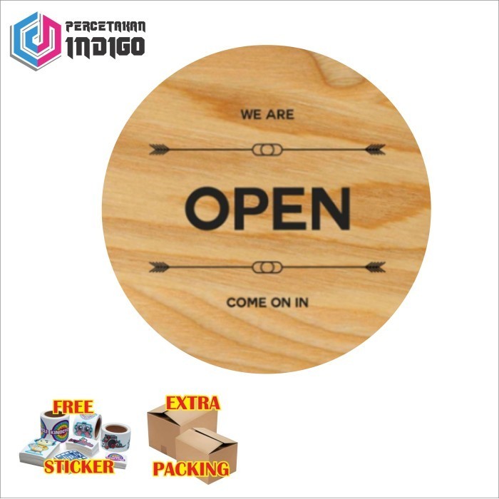 

Terlaris papan tanda sign board bulat OPEN Keren
