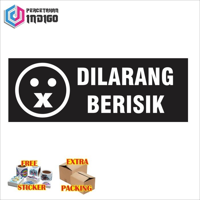 

Promo papan tanda sign board dilarang berisik 10 x 30 Elegan
