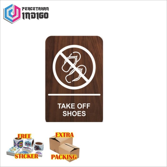 

Terlaris papan tanda sign board take of shoes Elegan