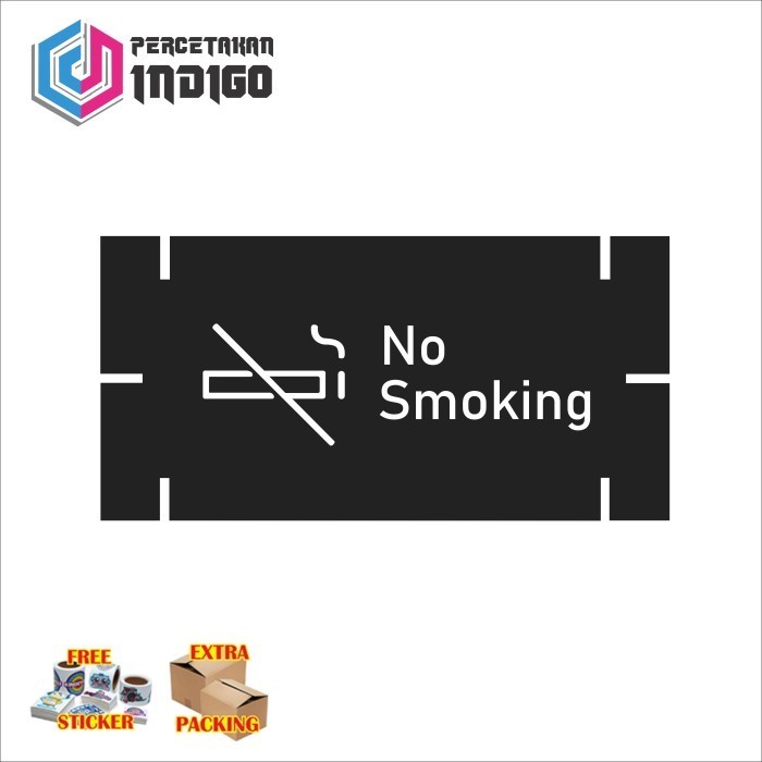 

Murah sign papan akrilik acrylic hitam pazzle no smoking Elegan