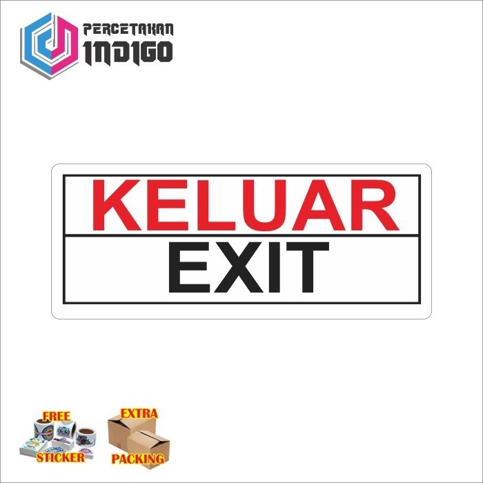 

Terlaris sign papan akrilik acrylic keluar exit Keren