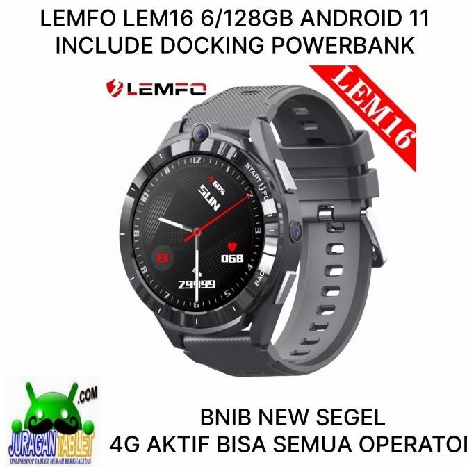 LEMFO LEM16 4G LTE 6/128GB WiFi GPS 1.6" Smartwatch Phone Android 11