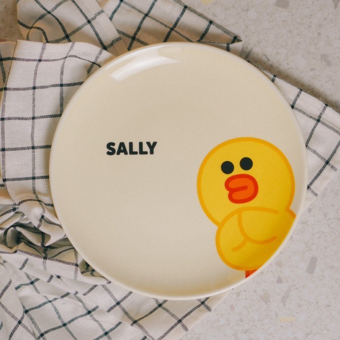 Ede Piring Makan Korea Sally Line Friends Original Merchandise