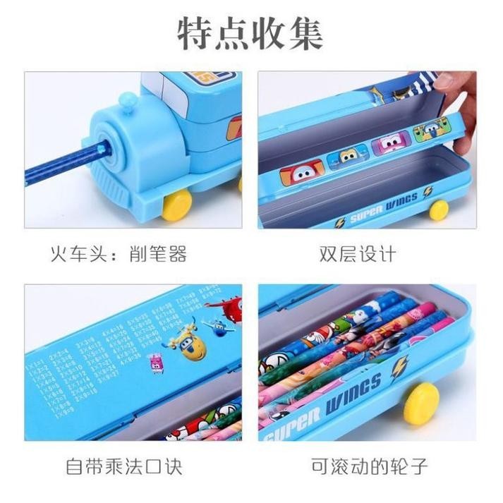 

COD DISNEY LICENSED TRAIN PENCIL CASE DOUBLE DEKKER KOTAK PENSIL KERETA API KARAKTER CARTOON ANAK MOTIF CEWEK COWOK dg-78