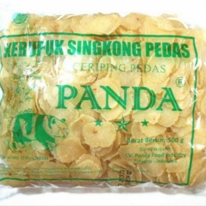 

KERUPUK SINGKONG/KECIPRING CAP PANDA 500G A9
