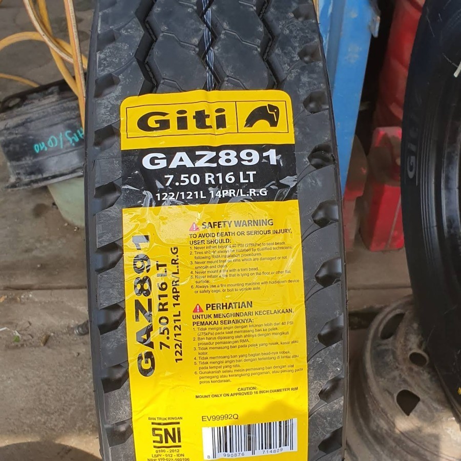 ban truk giti 750 r16 GAR891 / 750-16 radial kawat / ban kawat - SET LENGKAP