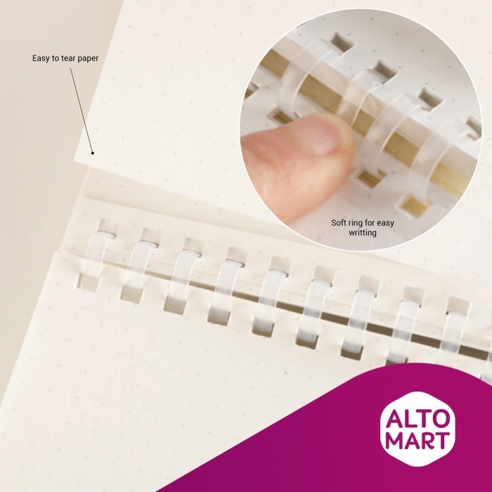 

Kokuyo Soft Ring Notebook Squared Grid A5 B5 /70 Sheets Black