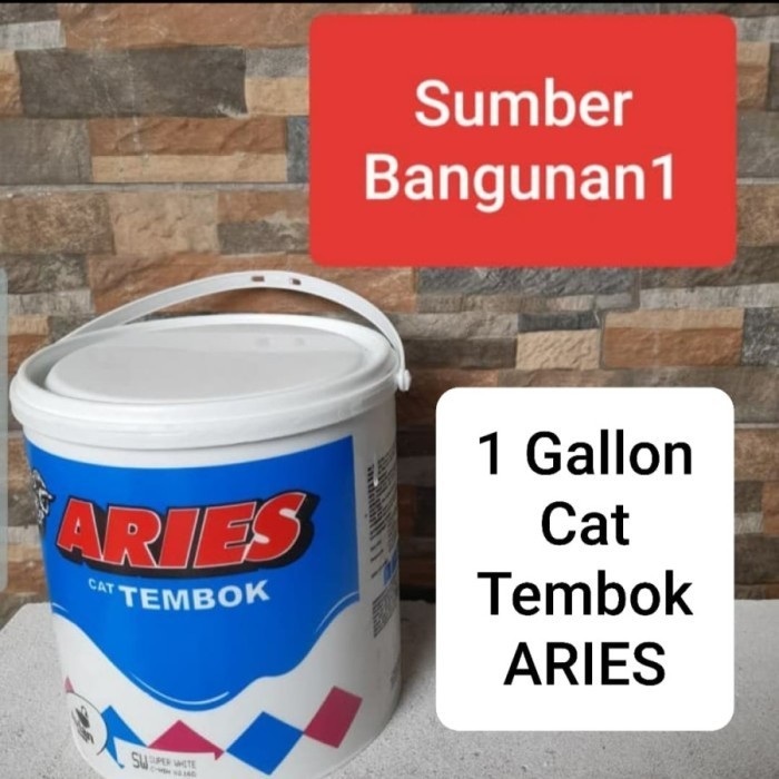 [Instant] Cat Tembok 5Kg Aries Murah Putih Biru Hijau Cream Plafon Abu