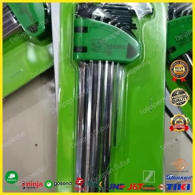 KUNCI L (inch) TEKIRO SQUARE PANJANG / HEX KEY SET LONG TEKIRO ASLI