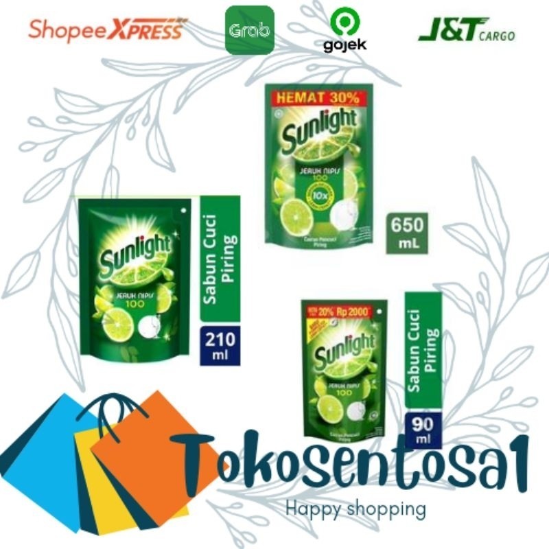 SUNLIGHT SABUN CUCI PIRING 650ml/ 210ml/90ml / 1 DUS