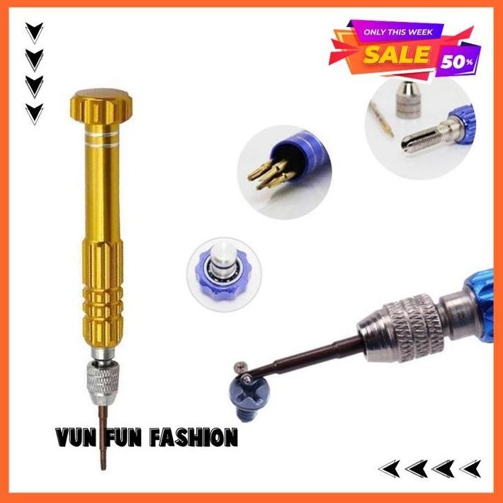 OBENG MINI SET 5IN1 BUKA REPARASI ELEKTRONIK BODI HP MAINAN GADGET OBENG REPARASI HP IPHONE GRATIS O