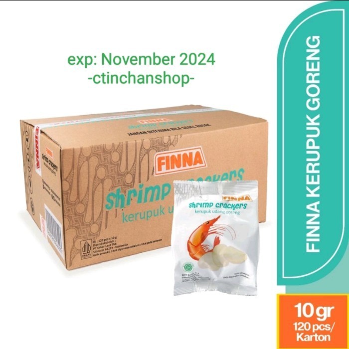 

TERBARU finna kerupuk udang matang finna shrimp crackers 1 karton 120 pcs
