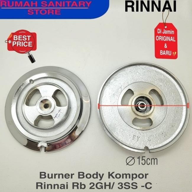 BURNER BODY RINNAI RB 2GH KOMPOR TANAM RINNAI ORIGINAL .