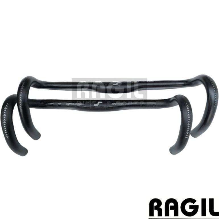 Promo DROPBAR STRUMMER AEROFLOW & XENON OS 31.8 OVERSIZE ALLOY ALUMUNIUM STANG BALAP FIXIE HITAM 380