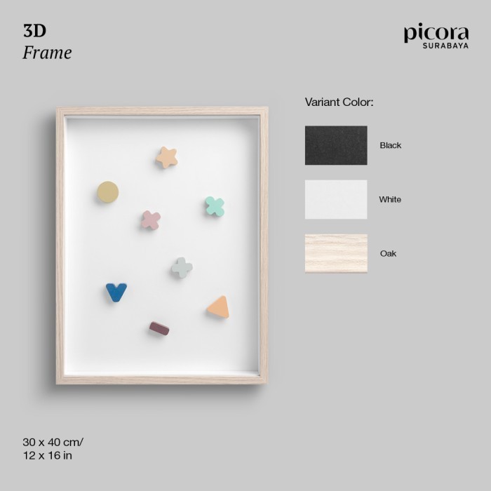 

Ready Picora 3D Frame 30X40Cm Gift Bingkai Foto Kado Scrapbook Mahar