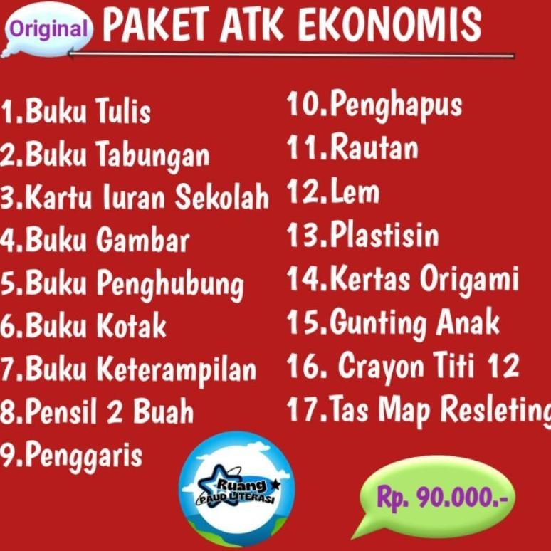 

wwr-76 Promo Paket Alat Tulis Sekolah | Paket atk Sekolah TK Paud Termurah