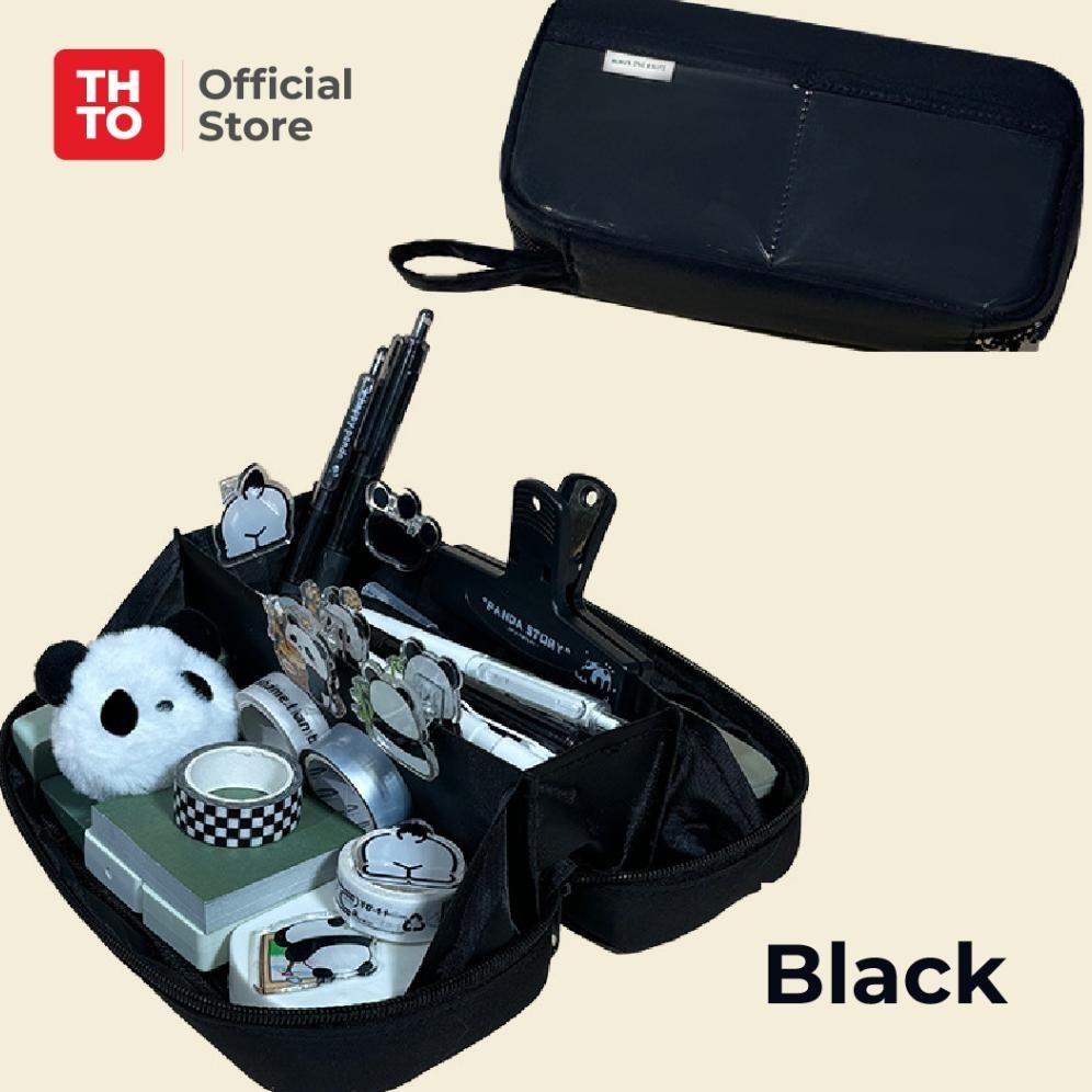 

fg-80 THTO Tas Tempat Pensil Case Pouch Anak Sekolah Transparan Kapasitas Besar Stationery Kantor A079 Termurah