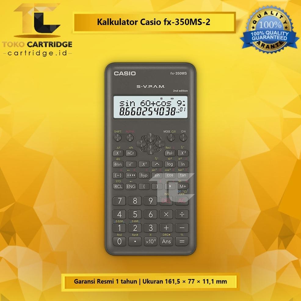

TR21 Calculator Scientific FX-350MS 2 Casio Kalkulator Ilmiah Sains Casio FX 350MS Scientific 2 Garansi Resmi Original Premium