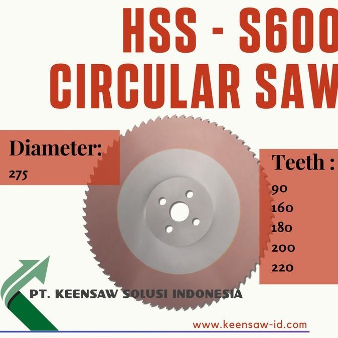 HSS Saw Blade S600 Circular saw mata gergaji pisau potong besi D 275