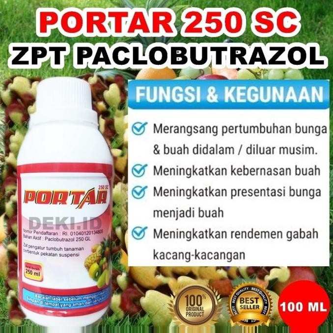 Pupuk Portar 250SC 250 ml ZPT Paclobutrazol Booster Buah Paklobutrazol