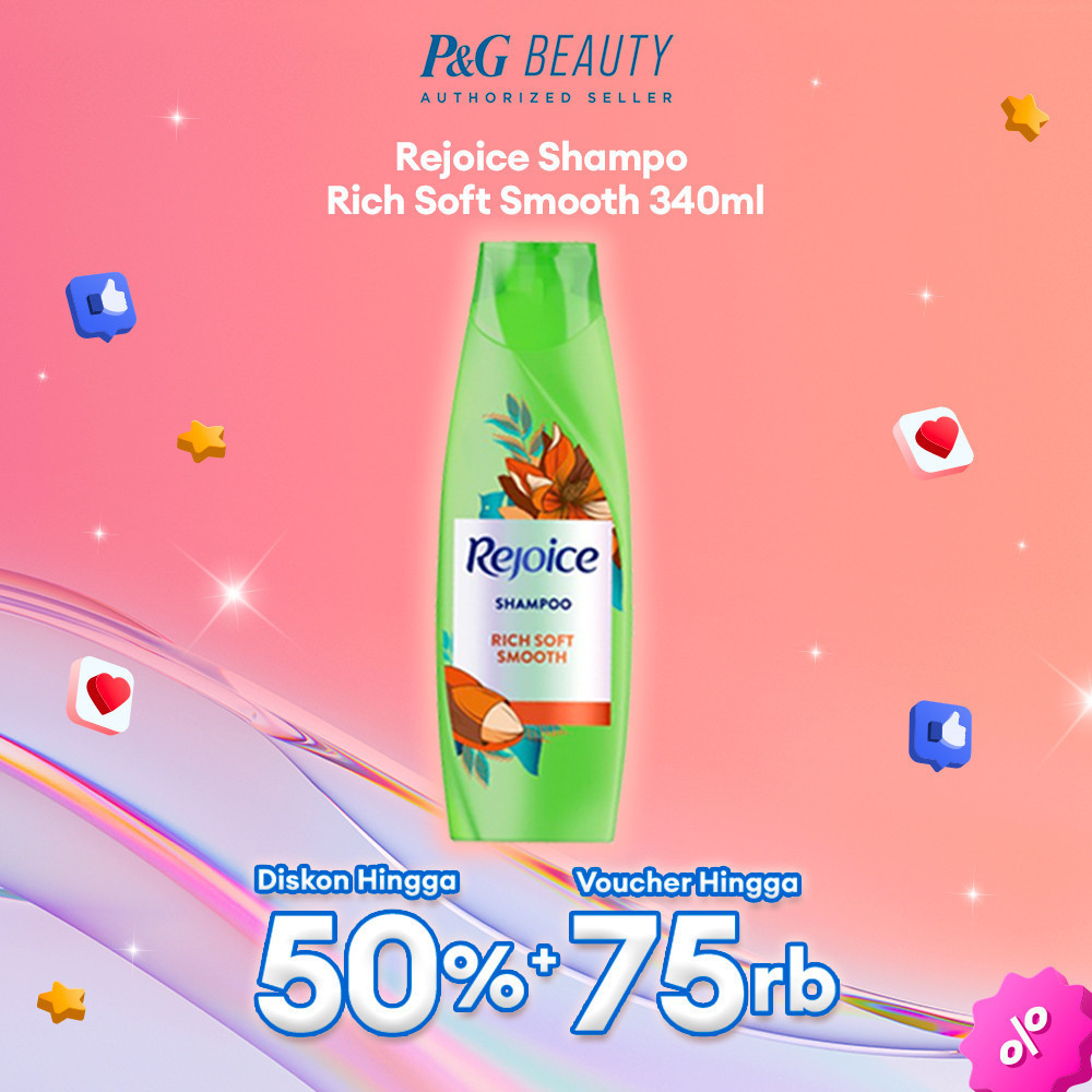 Rejoice Shampoo Rich Halus Lembut 340ml [P&G]
