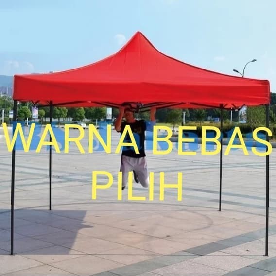 {DianShop} tenda lipat 2x2 tenda matic Cafe tenda piramid tenda bazar - Putih Murah
