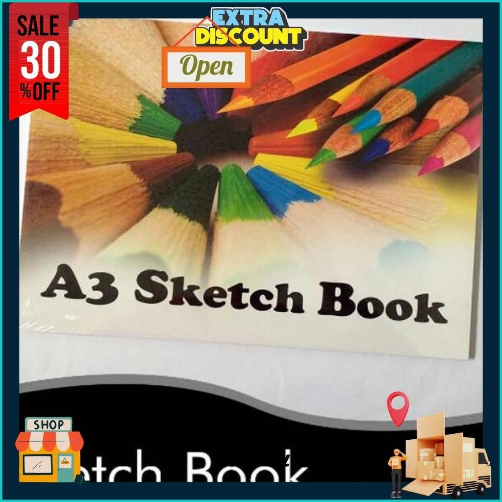 

(Dyi) Sketchbook Kiky A3 (50 Lembar) - Buku Gambar (Ready|Cod|Murah)