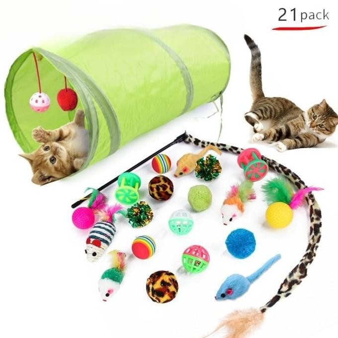 Cat Tunnel Rainbow Series Mainan Kucing Anjing Lorong Pelangi Hewan