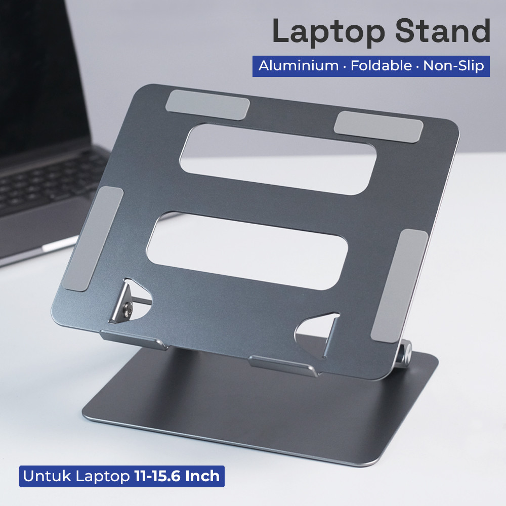 LIEVE Laptop Stand Aluminium Foldable Adjustable Non-Slip - SLS1011/cooler laptop/alas pendingin lap