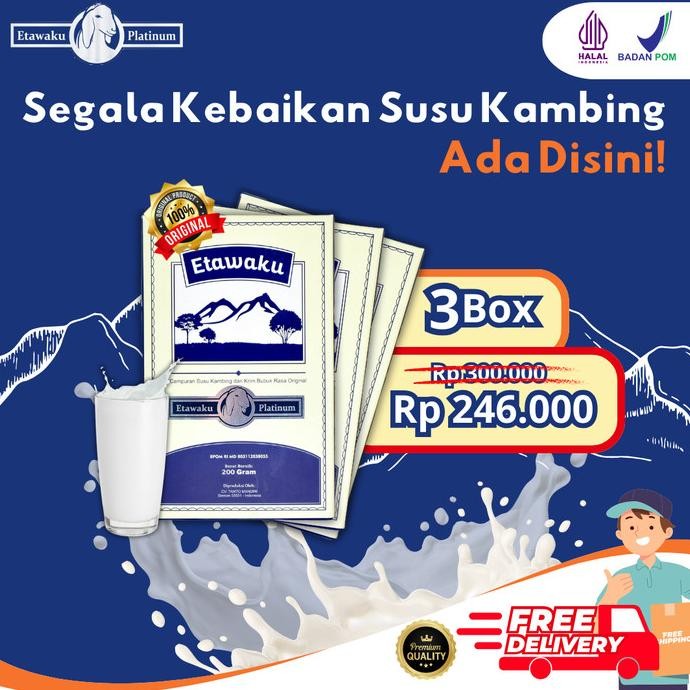 

Etawaku Platinum Paket 3 Box Original Susu Kambing Etawa Kesehatan