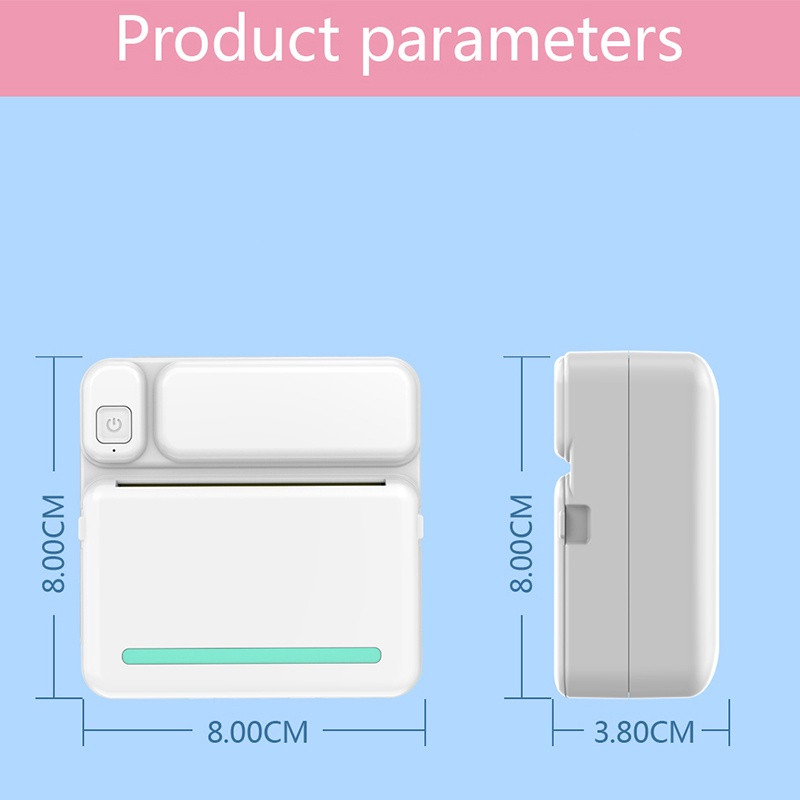 COD Mini Printer Portable Thermal Printer Pocket Printer Wireless Bluetooth Mini Foto Gambar Label