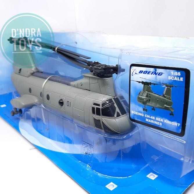 Diecast Sky Pilot Miniatur Pesawat Helicopter Boeing Ch-46 Sea Knight