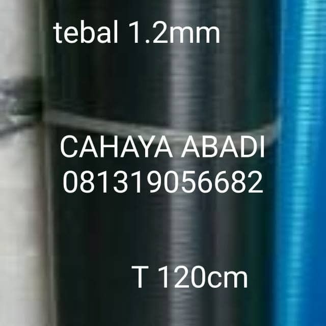 Fiber Glass Pagar Hitam Garis Lebar120Cm