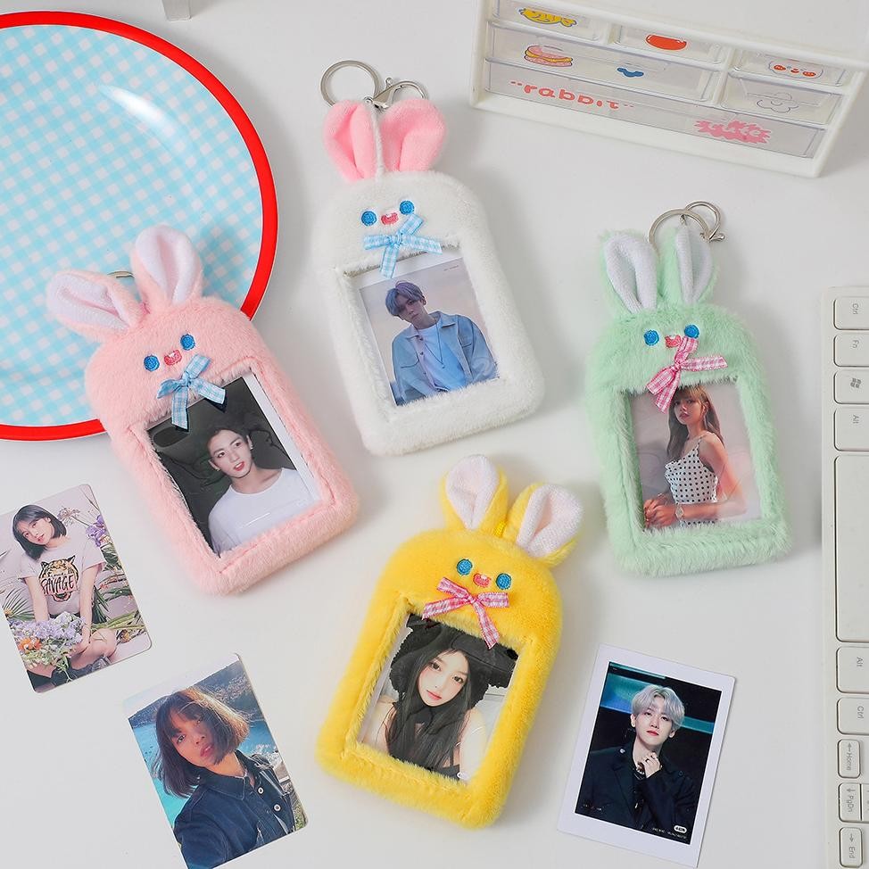 

sd-5 Photocard Holder Keychain Gantungan PC Card Holder Boneka Bulu Kpop Viral