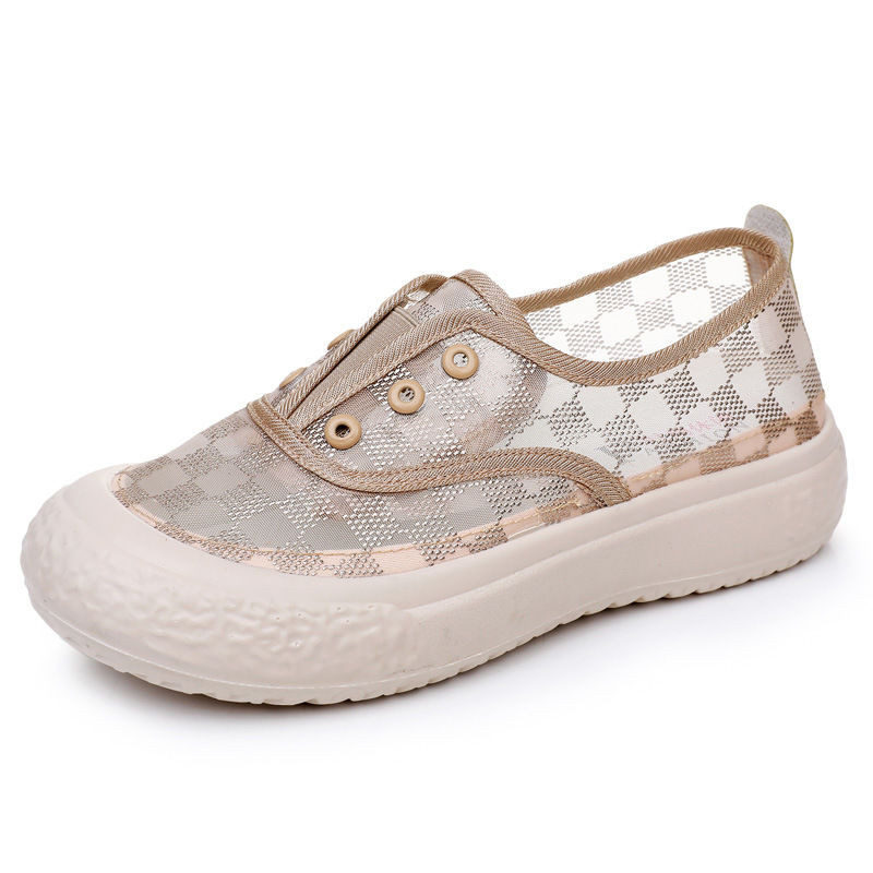 Fisherman Shoes Women's Breathable Mesh Casual Shoes Slip-on Lofter Platform Shoes