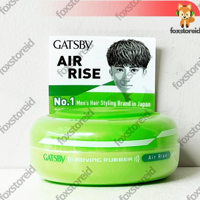GATSBY Moving Rubber Air Rise Hijau Wax 80gr Impor