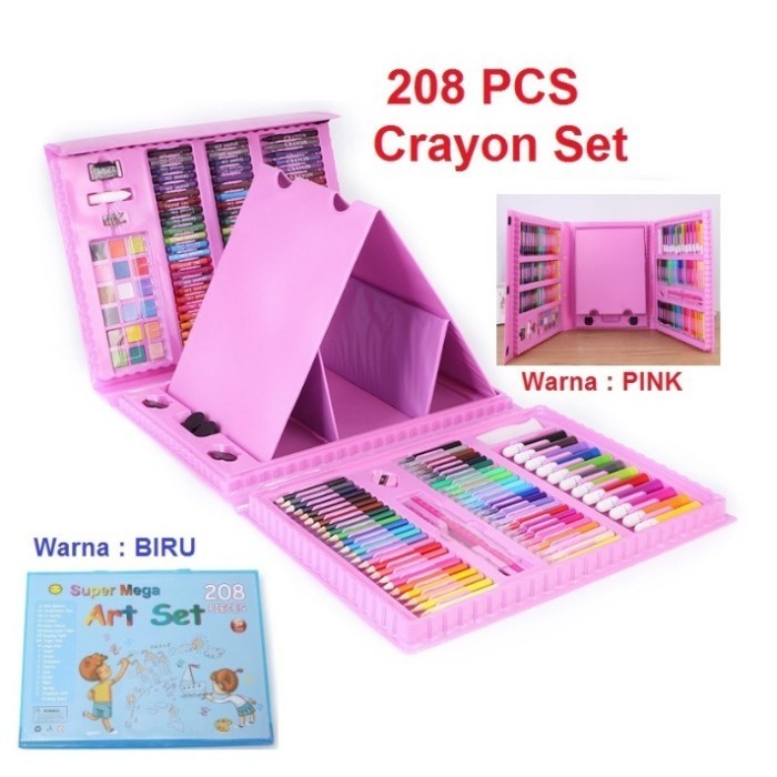

Azalia Alat Lukis Set 208Pcs Crayon Oil Paste Pensil Warna Cair Anak Painting