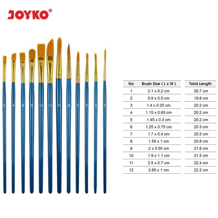 

Azalia Stok Banyak [Promo] Joyko Art Brush Set Brs - 7 / Set Alat Lukis /