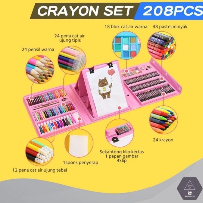 

Azalia Special Promo Set Alat Paket Lukis Melukis Art Crayon Super Mega Art Coloring Set