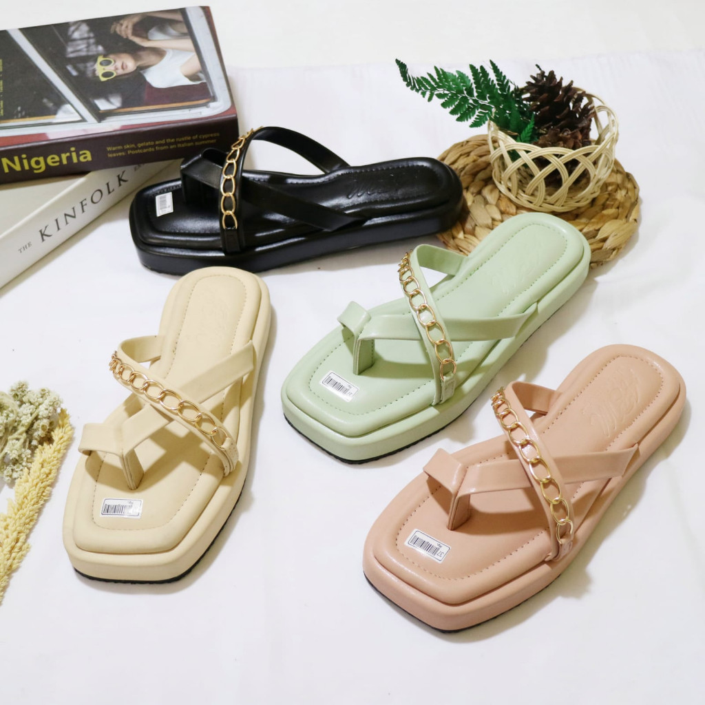 Sendal Waita Tplek Sendal Wanita Swndal Ibu Ibu Rumahan Srndal Sol Empuk Sndal Slop Cewek Dendal Cwe