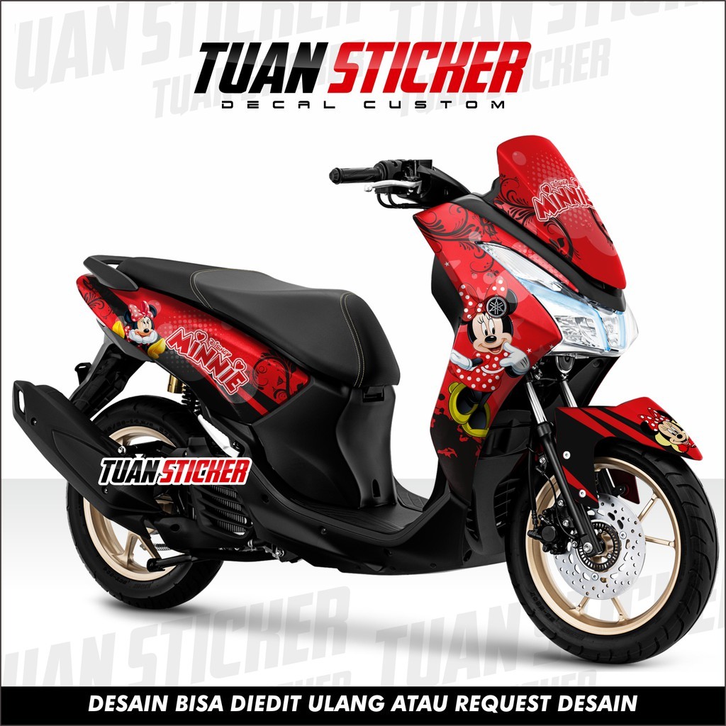 Sticker Striping Decal Yamaha Lexi, Sticker Decal Lexi, cetak sticker lexi, striping lexi minnie