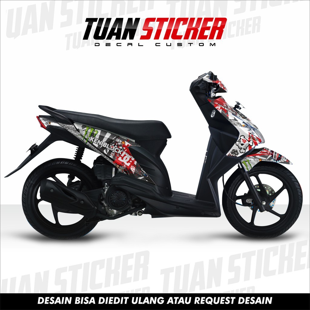 Sticker Striping DECAL Honda Beat Karbu, Sticker Beat, Sticker Decal Beat ,striping Beat ken block