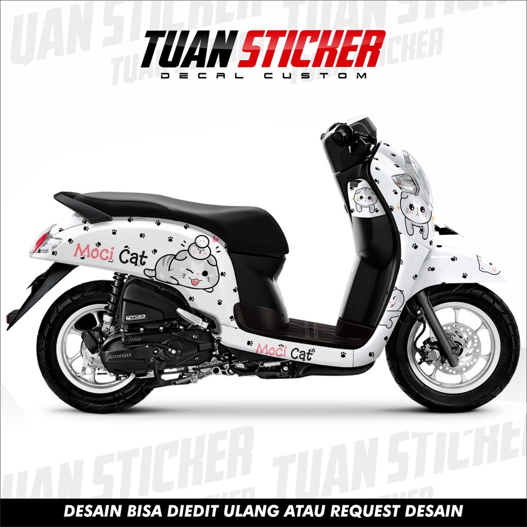 Sticker Striping Decal Scoopy New, decal scoopy, cetak striping decal scoopy Scoopy nama kucing mu