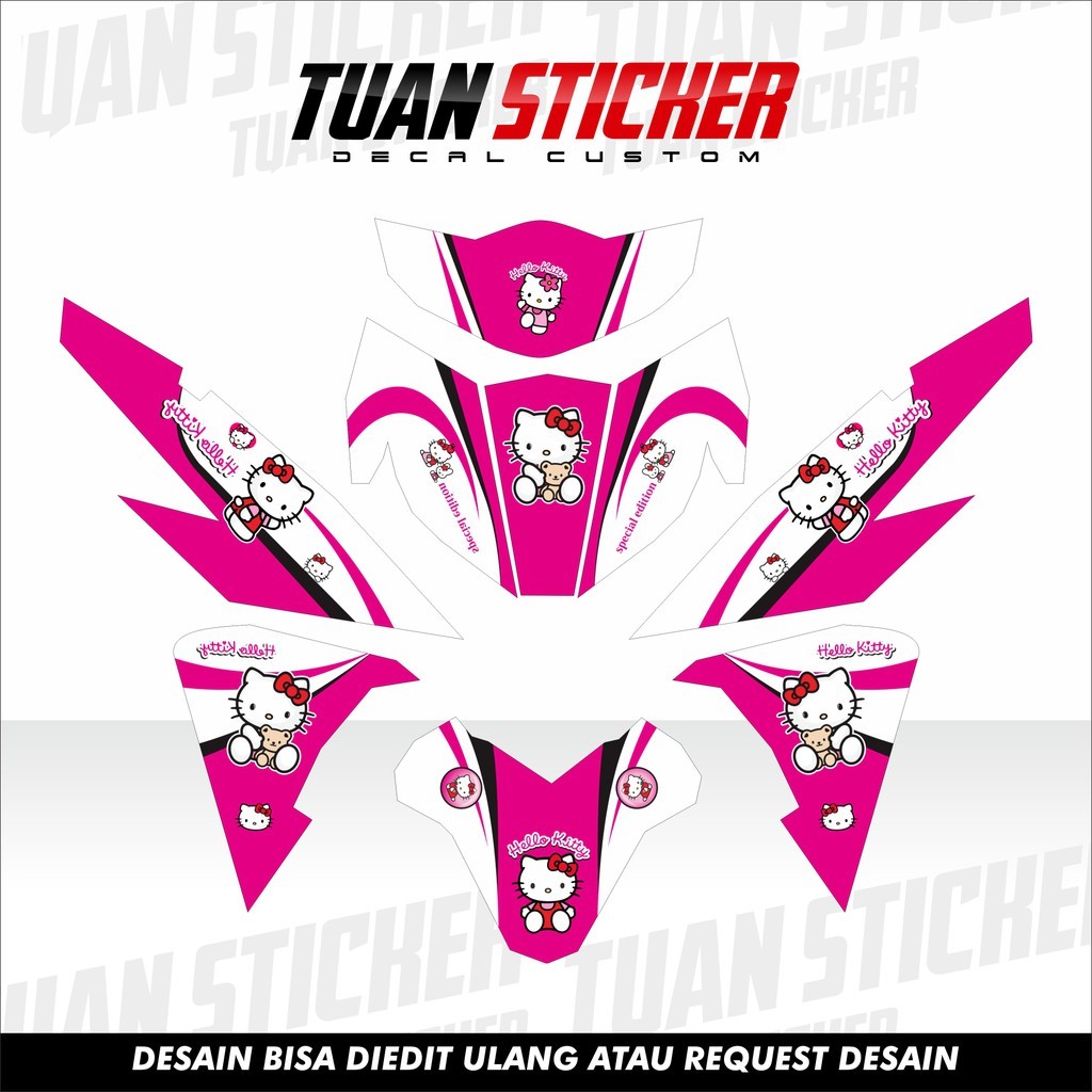 Sticker Striping decal Mio Soul GT125, Striping Mio Soul GT 125, Sticker Mio Soul GT 125 Hello kitty