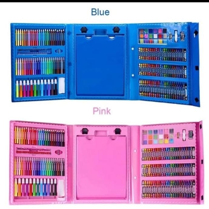 

Mainan Edukasi Anak Set Melukis lengkap Spidol+crayon n papan 208pcs