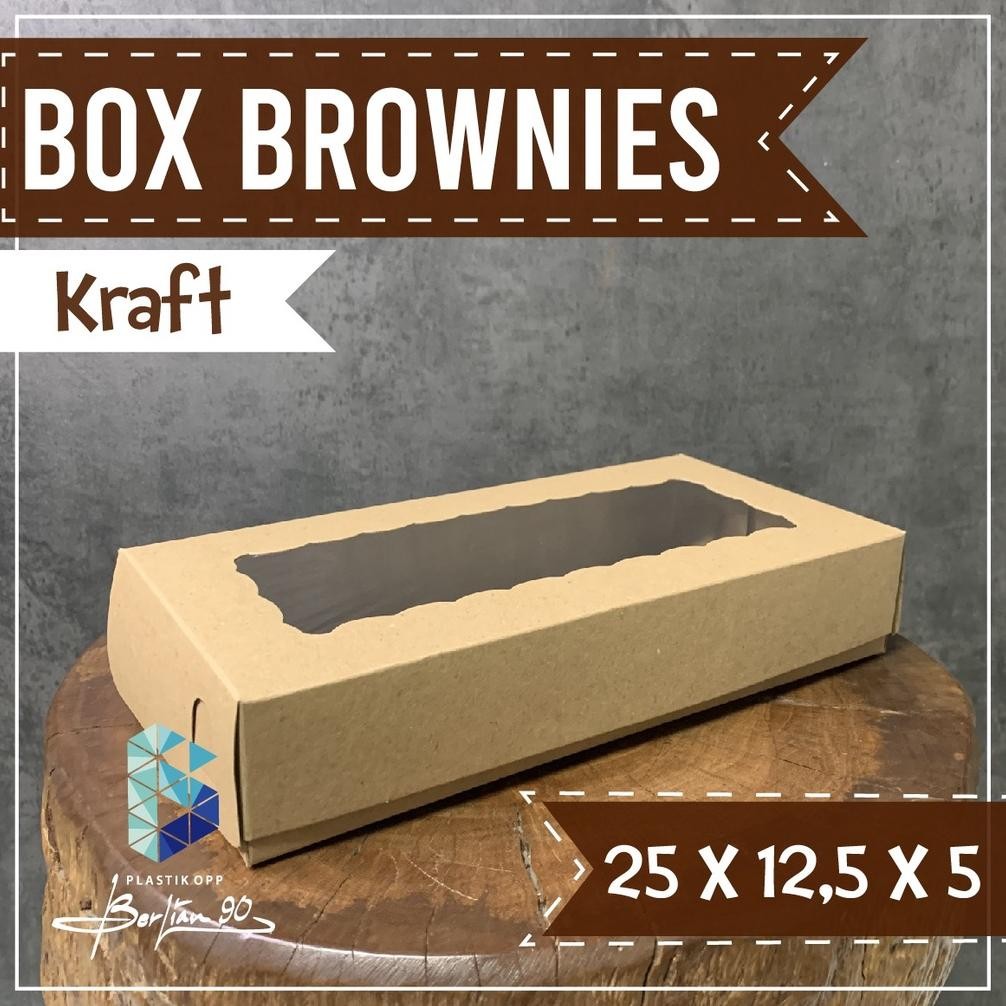 

fbx-4 Dus Brownies 21,5x10x5 isi 50 pcs Box Brownies Jendela Kemasan Brownies Dus kue Terlaris