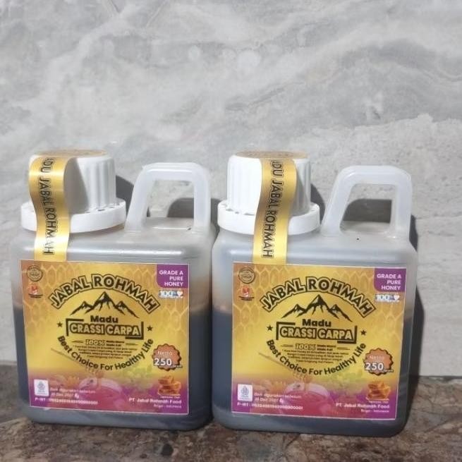 

Madu Asli Murni 250gr Crassi Carpa Jabal Rohmah Grade A 100% Alami Natural Pure Raw Honey