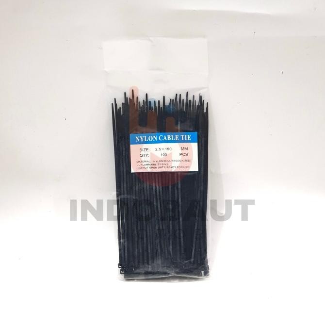 

Diskon Kabel Tis 2,5 x 150 MM 15CM Hitam Cables Ties Tali Nylon 100PCS ind0b4 Berkualitas