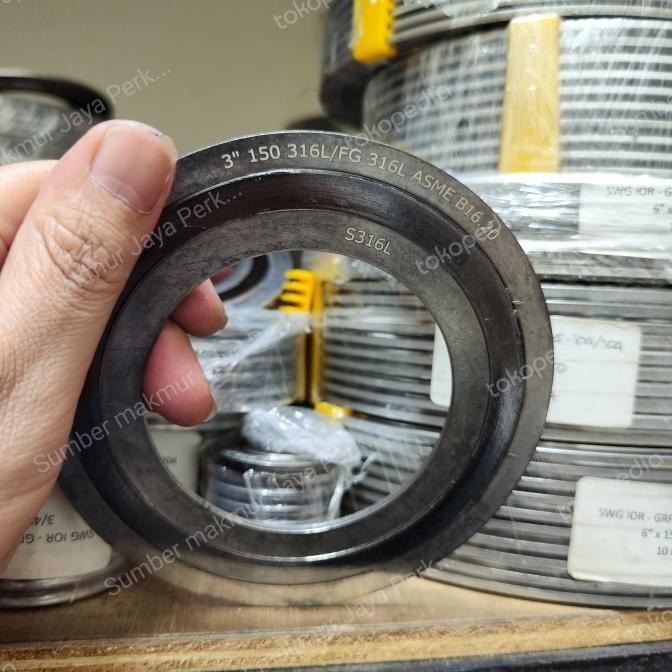 

Spiral Wound Gasket Ansi 150 Ss316 3"Inch ( Dn 80 ) Swg # 150 Ss316